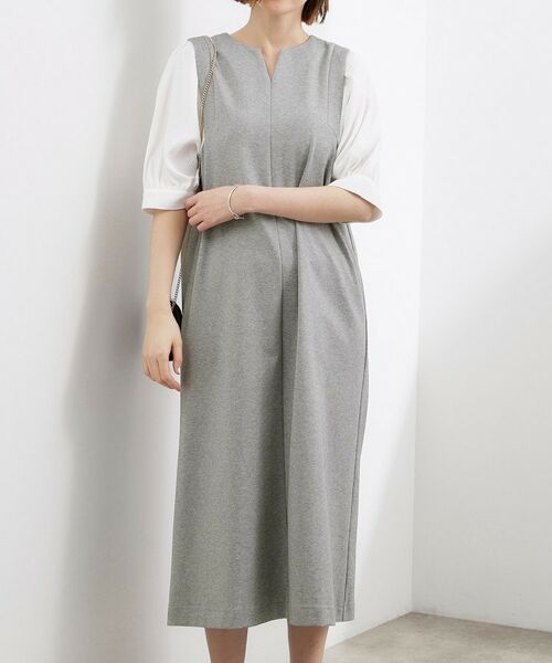 grove / グローブ ロング・マキシ丈ワンピース | 袖布帛ポンチワンピース | 詳細13