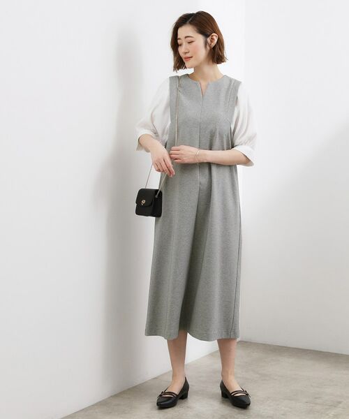 grove / グローブ ロング・マキシ丈ワンピース | 袖布帛ポンチワンピース | 詳細3