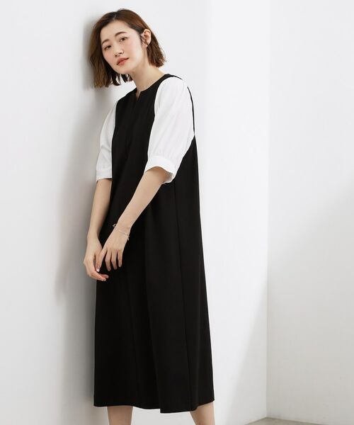 grove / グローブ ロング・マキシ丈ワンピース | 袖布帛ポンチワンピース | 詳細5