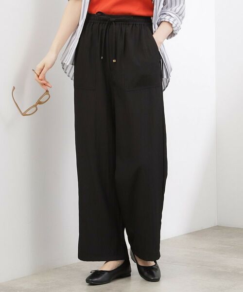 grove / グローブ パンツ | リラックスドロストイージーワイドパンツ（ブラック(019)）