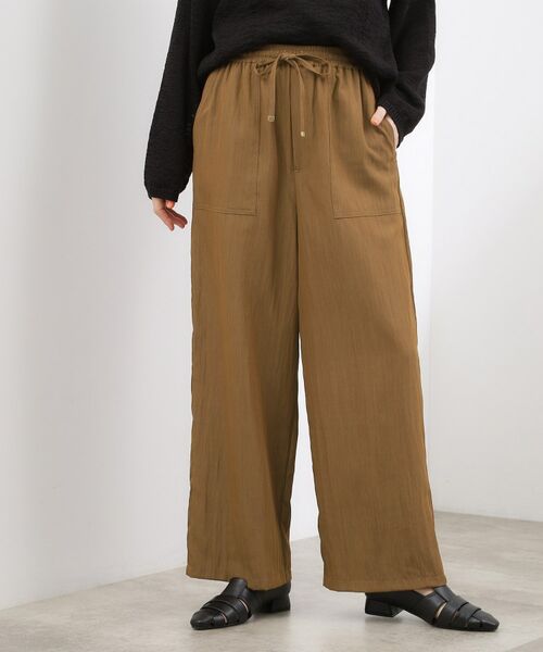 grove / グローブ パンツ | リラックスドロストイージーワイドパンツ（キャメルブラウン(041)）