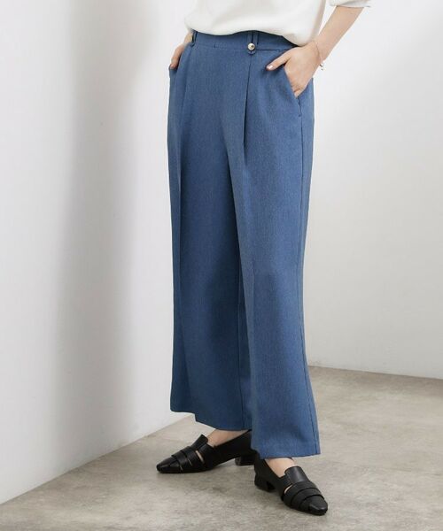 grove / グローブ パンツ | デニムライク ワイドストレートパンツ | 詳細1
