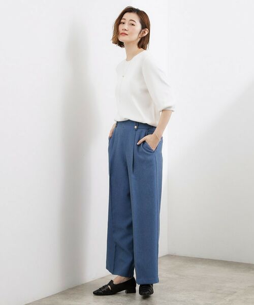 grove / グローブ パンツ | デニムライク ワイドストレートパンツ | 詳細3