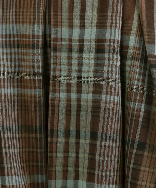 grove / グローブ ロング・マキシ丈スカート | マドラスチェックタックボリュームスカート | 詳細4