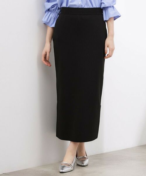 grove / グローブ ロング・マキシ丈スカート | ニットナロースカート(ブラック(019))