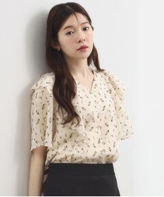 grove / グローブ シャツ・ブラウス | フラワープリント カットジャカードブラウス