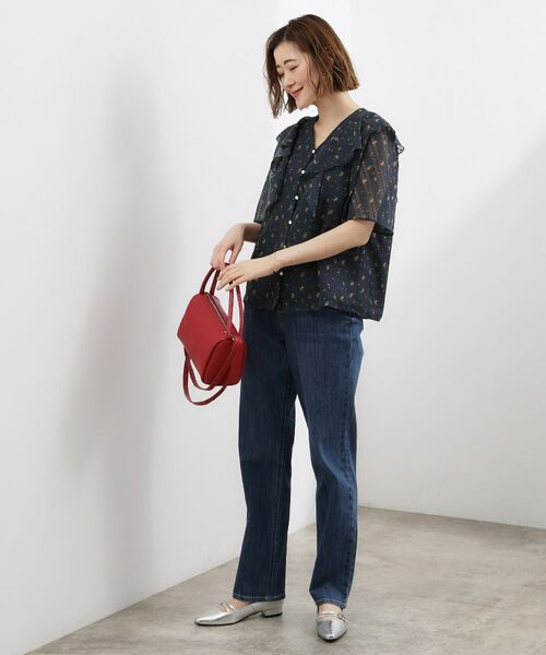grove / グローブ シャツ・ブラウス | フラワープリント カットジャカードブラウス | 詳細3