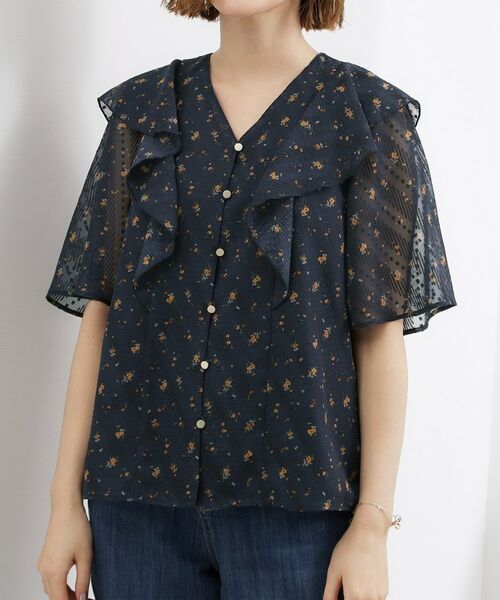 grove / グローブ シャツ・ブラウス | フラワープリント カットジャカードブラウス | 詳細5
