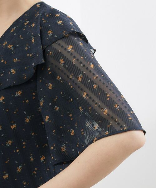 grove / グローブ シャツ・ブラウス | フラワープリント カットジャカードブラウス | 詳細9