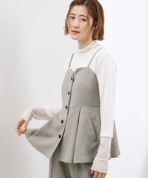 grove / グローブ シャツ・ブラウス | 【カセット服】リネンライク ペプラムビスチェ | 詳細1