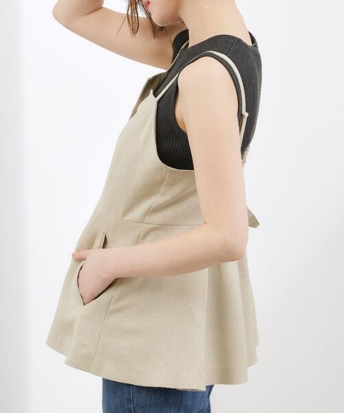 grove / グローブ シャツ・ブラウス | 【カセット服】リネンライク ペプラムビスチェ | 詳細14