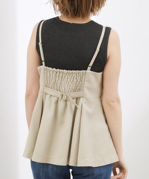 grove / グローブ シャツ・ブラウス | 【カセット服】リネンライク ペプラムビスチェ | 詳細15