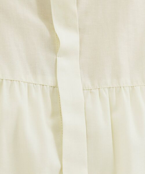 grove / グローブ シャツ・ブラウス | 【貴島明日香さん着用/イージーケア/接触冷感】麻ブレンドスタンドギャザーシャツ | 詳細21