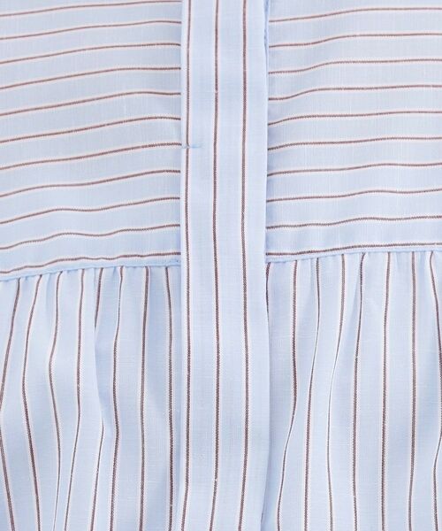 grove / グローブ シャツ・ブラウス | 【イージーケア・接触冷感】麻ブレンドスタンドギャザーシャツ | 詳細8