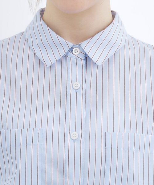 grove / グローブ シャツ・ブラウス | 【イージーケア・接触冷感】麻ブレンドクロップドシャツ | 詳細12