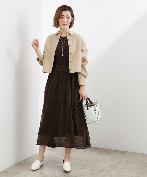 grove / グローブ シャツ・ブラウス | 【貴島明日香さん着用/イージーケア/接触冷感】麻ブレンドクロップドシャツ | 詳細17