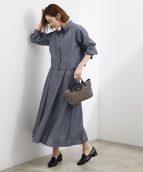 grove / グローブ シャツ・ブラウス | 【貴島明日香さん着用/イージーケア/接触冷感】麻ブレンドクロップドシャツ | 詳細20