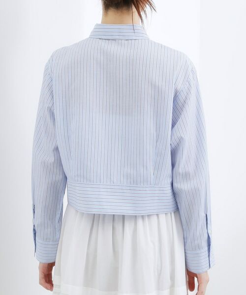 grove / グローブ シャツ・ブラウス | 【貴島明日香さん着用/イージーケア/接触冷感】麻ブレンドクロップドシャツ | 詳細25