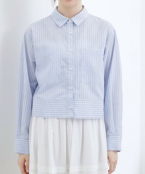 grove / グローブ シャツ・ブラウス | 【イージーケア・接触冷感】麻ブレンドクロップドシャツ | 詳細9