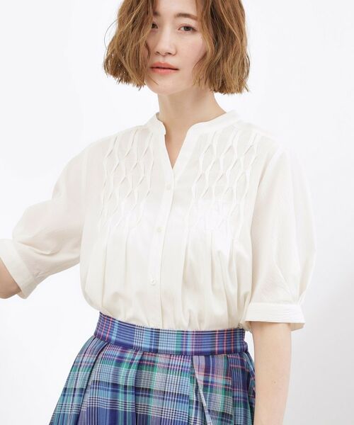 grove / グローブ シャツ・ブラウス | スモッキングタックブラウス | 詳細1