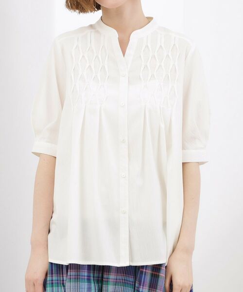 grove / グローブ シャツ・ブラウス | スモッキングタックブラウス | 詳細17