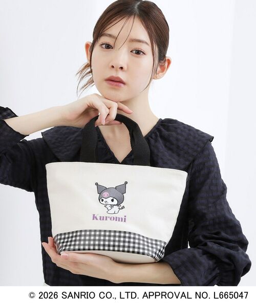 grove / グローブ トートバッグ | 【マイメロディ＆クロミ】ギンガムミニトート（ブラック(219)）
