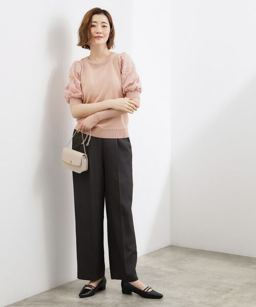 grove / グローブ ニット・セーター | 袖刺繍ハーフスリーブニットプルオーバー | 詳細11