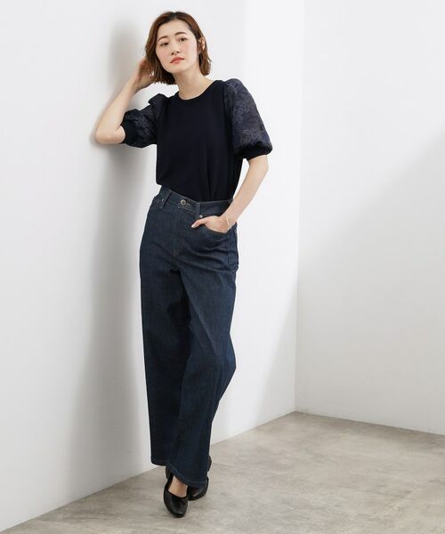 grove / グローブ ニット・セーター | 袖刺繍ハーフスリーブニットプルオーバー | 詳細14