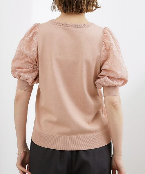 grove / グローブ ニット・セーター | 袖刺繍ハーフスリーブニットプルオーバー | 詳細19