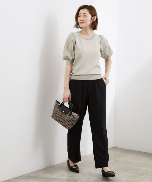 grove / グローブ ニット・セーター | 袖刺繍ハーフスリーブニットプルオーバー | 詳細6