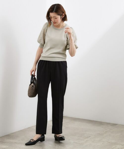 grove / グローブ ニット・セーター | 袖刺繍ハーフスリーブニットプルオーバー | 詳細7