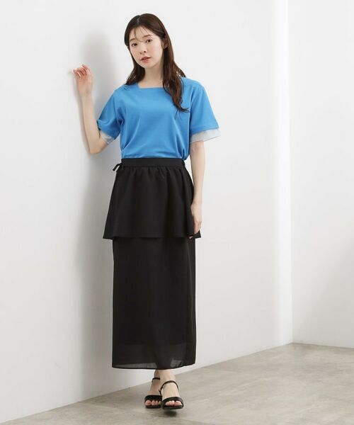 grove / グローブ カットソー | 【二の腕カバー】袖口シアースクエアネックTシャツ | 詳細15