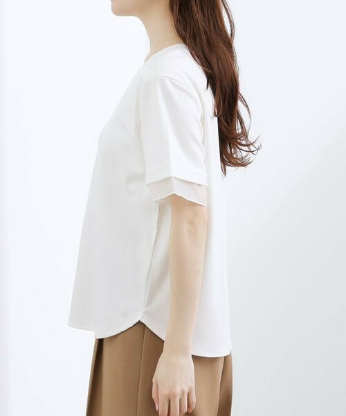 grove / グローブ カットソー | 【二の腕カバー】袖口シアースクエアネックTシャツ | 詳細18