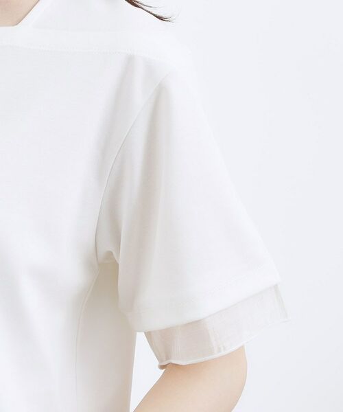 grove / グローブ カットソー | 【二の腕カバー】袖口シアースクエアネックTシャツ | 詳細21