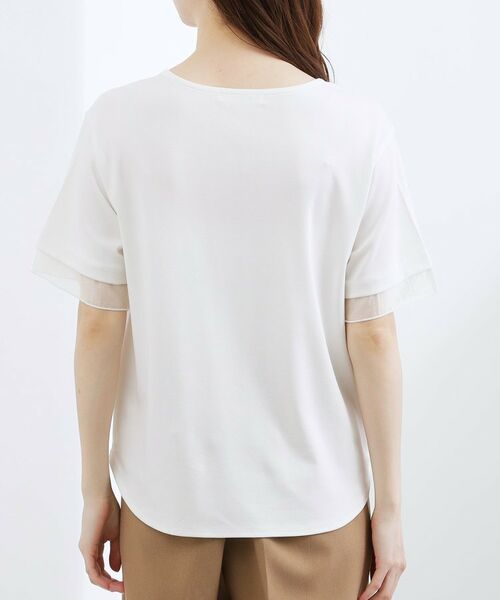 grove / グローブ カットソー | 【二の腕カバー/UVカット・ひんやり】袖口シアースクエアネックTシャツ | 詳細26