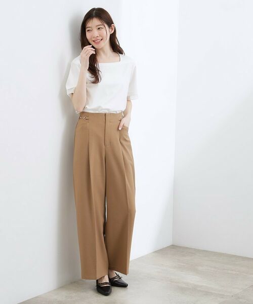 grove / グローブ カットソー | 袖口シアースクエアネックTシャツ | 詳細3