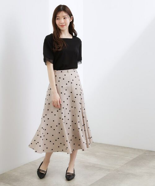 grove / グローブ カットソー | 袖口シアースクエアネックTシャツ | 詳細7