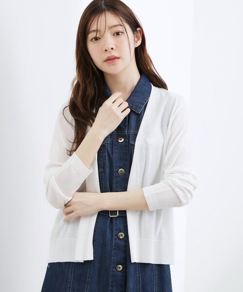 grove / グローブ カーディガン・ボレロ | 【接触冷感/UVカットetc】ベーシックショートカーディガン | 詳細1