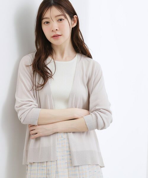 grove / グローブ カーディガン・ボレロ | 【接触冷感/UVカットetc】ベーシックショートカーディガン | 詳細13