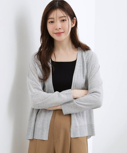 grove / グローブ カーディガン・ボレロ | 【接触冷感/UVカットetc】ベーシックショートカーディガン | 詳細5