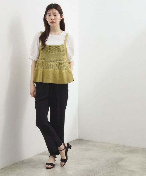grove / グローブ その他トップス | 透かし編み切替ニットビスチェ×ブラウスセット | 詳細11