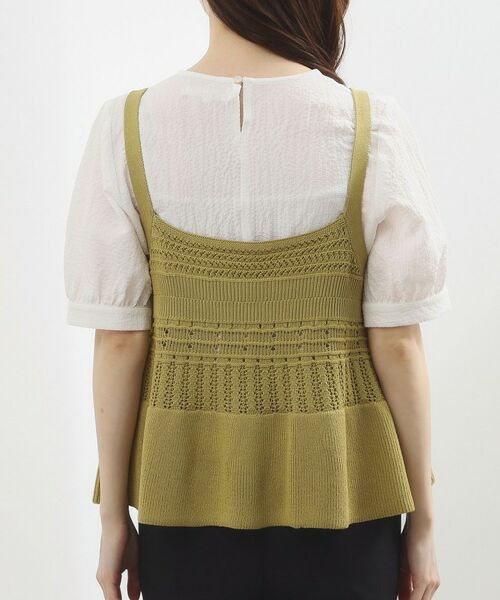grove / グローブ その他トップス | 透かし編み切替ニットビスチェ×ブラウスセット | 詳細17