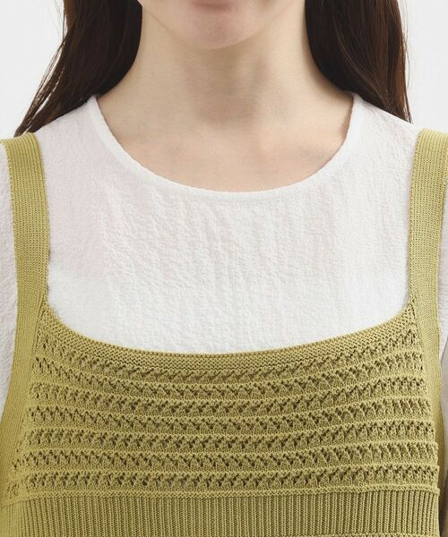 grove / グローブ その他トップス | 透かし編み切替ニットビスチェ×ブラウスセット | 詳細18