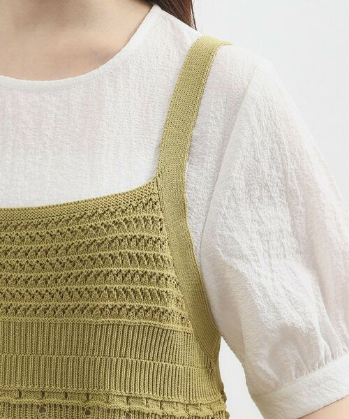 grove / グローブ その他トップス | 透かし編み切替ニットビスチェ×ブラウスセット | 詳細19