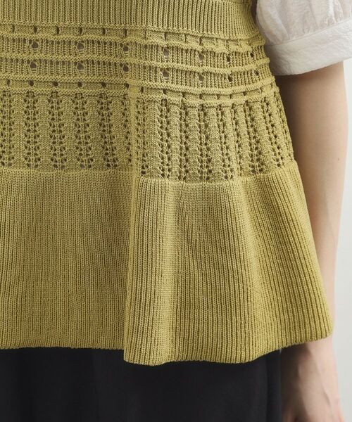 grove / グローブ その他トップス | 透かし編み切替ニットビスチェ×ブラウスセット | 詳細20