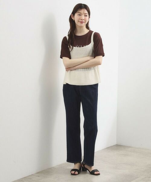 grove / グローブ その他トップス | 透かし編み切替ニットビスチェ×ブラウスセット | 詳細4