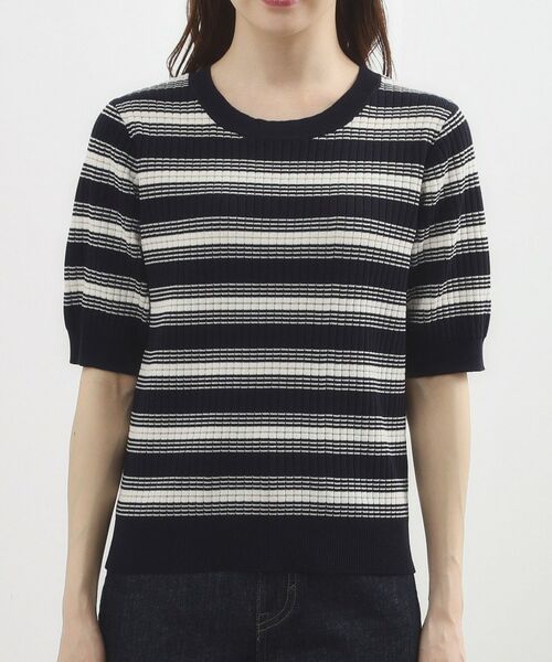 grove / グローブ ニット・セーター | マルチボーダーニットプルオーバー | 詳細17