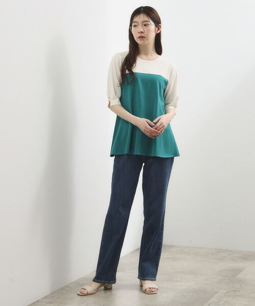 grove / グローブ ニット・セーター | バイカラーフレアニットプルオーバー | 詳細10