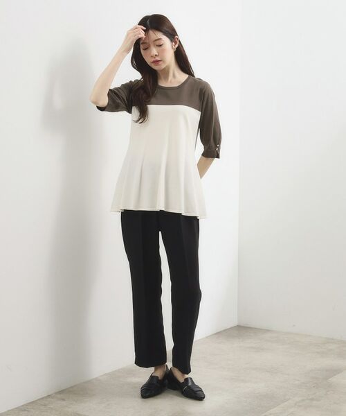 grove / グローブ ニット・セーター | バイカラーフレアニットプルオーバー | 詳細3