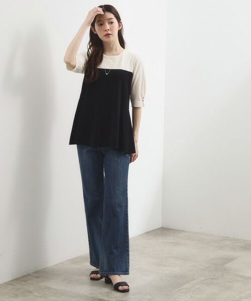 grove / グローブ ニット・セーター | バイカラーフレアニットプルオーバー | 詳細6